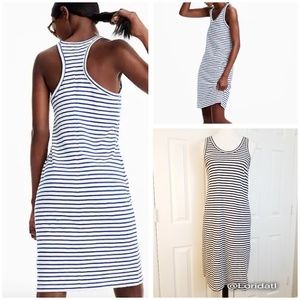J. Crew Racerback Tank Dress in Stripe - Size M